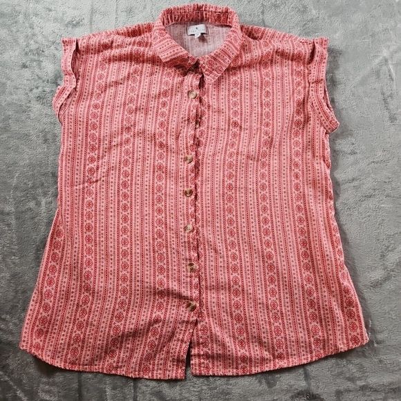 True Craft Women's Sz 0X Top pink sleeveless - Picture 1 of 9